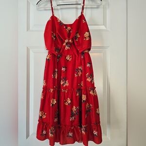 Ecowish red floral dress, size small